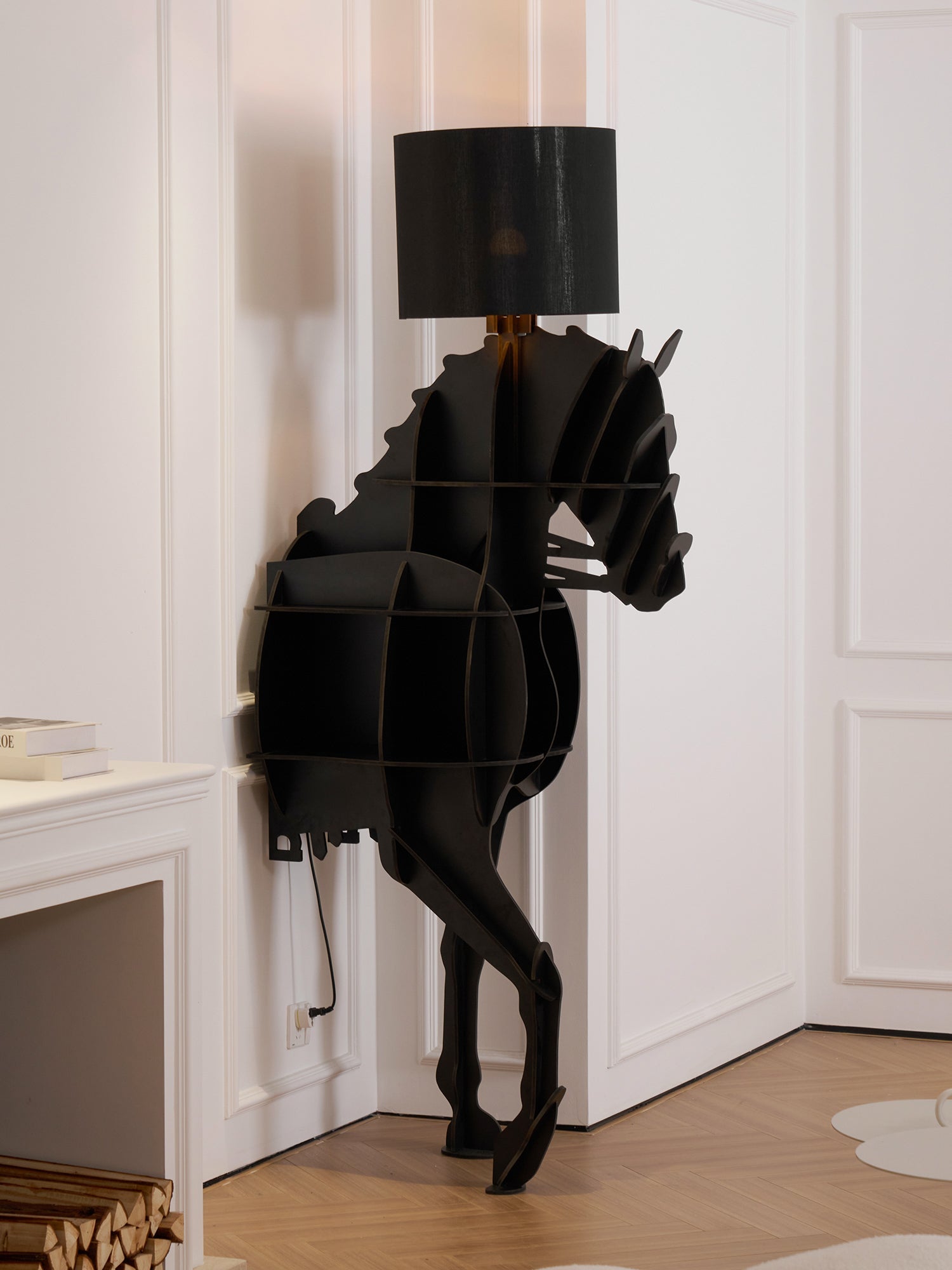 Nrasen Horse-shaped Floor Lamp-Neutral Decor