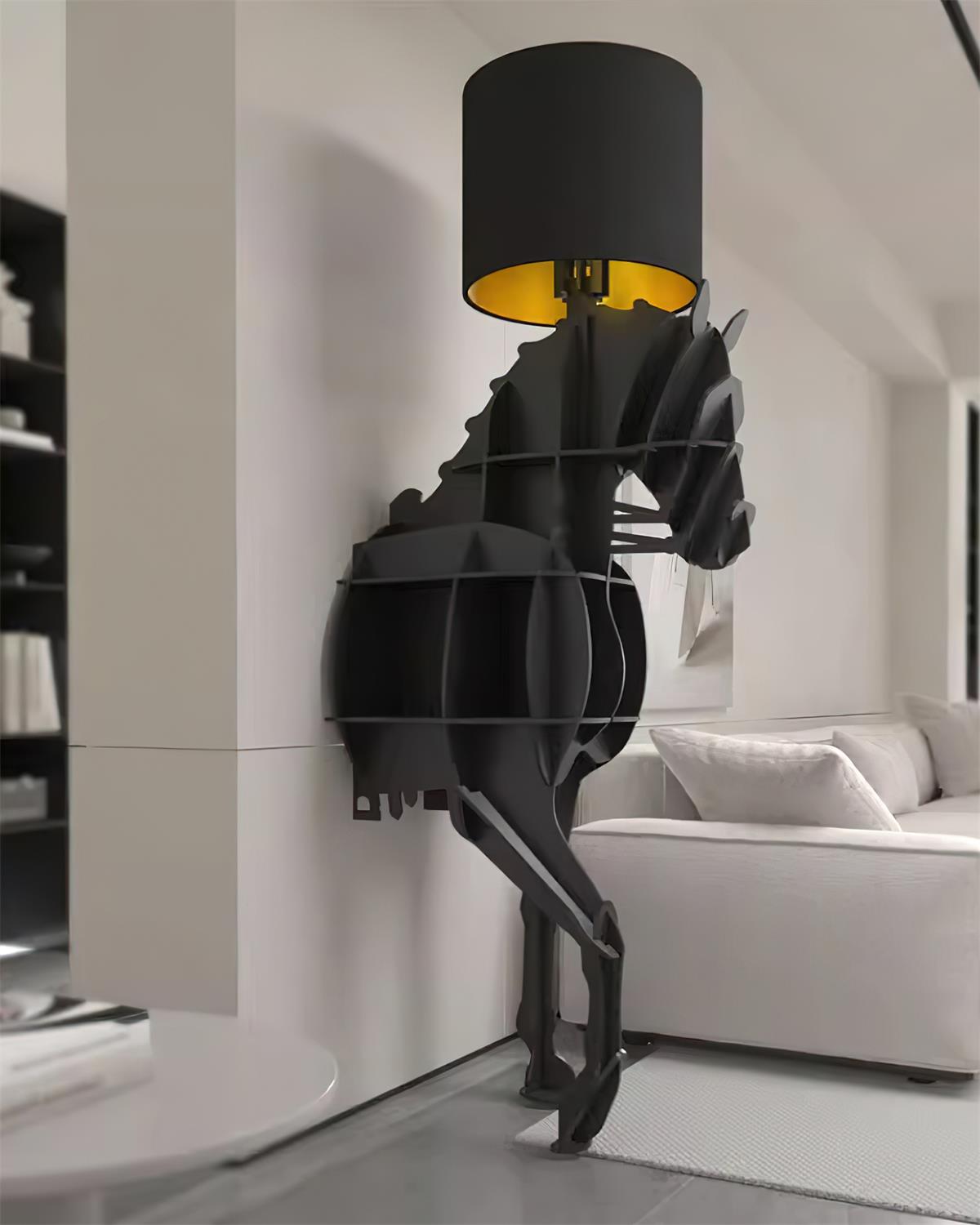 Nrasen Horse-shaped Floor Lamp-Neutral Decor