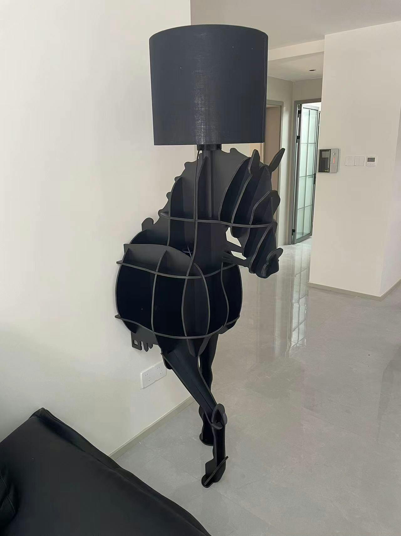 Nrasen Horse-shaped Floor Lamp-Neutral Decor