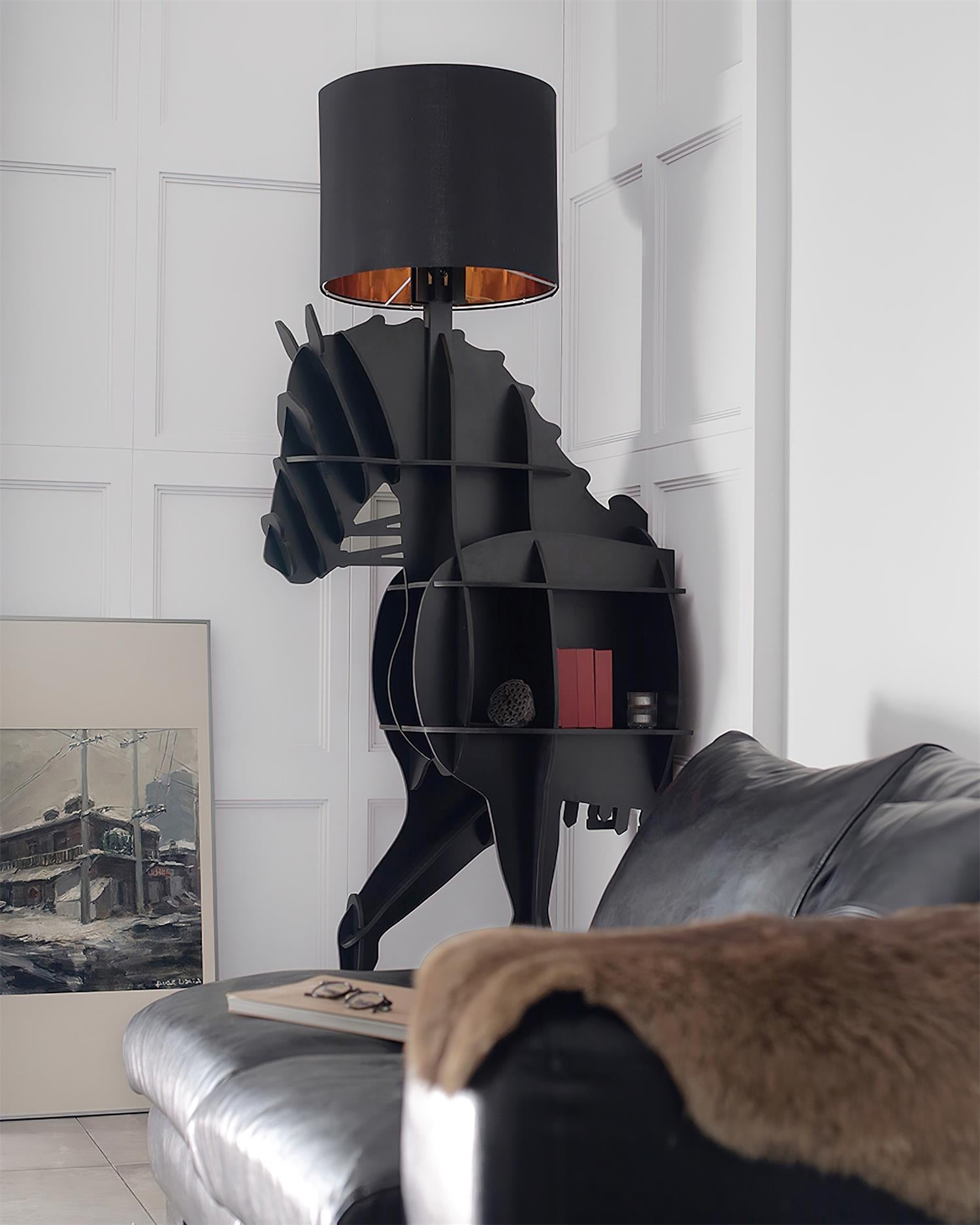 Nrasen Horse-shaped Floor Lamp-Neutral Decor
