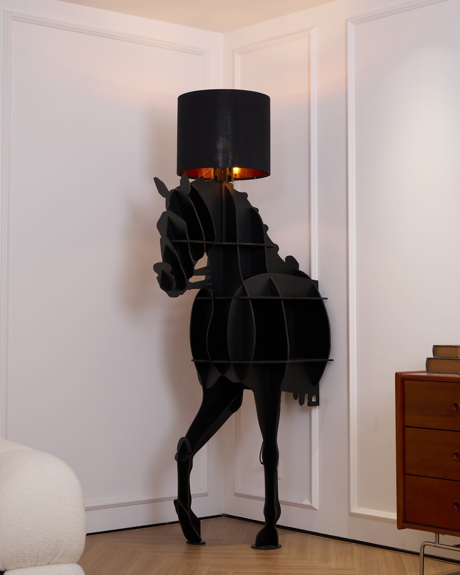 Nrasen Horse-shaped Floor Lamp-Neutral Decor