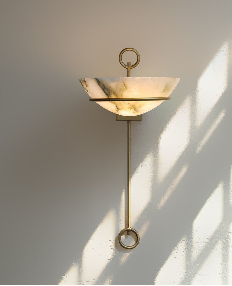 Tether Alabaster Wall Light-Neutral Decor