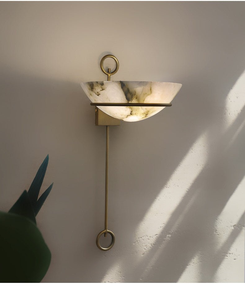 Tether Alabaster Wall Light-Neutral Decor