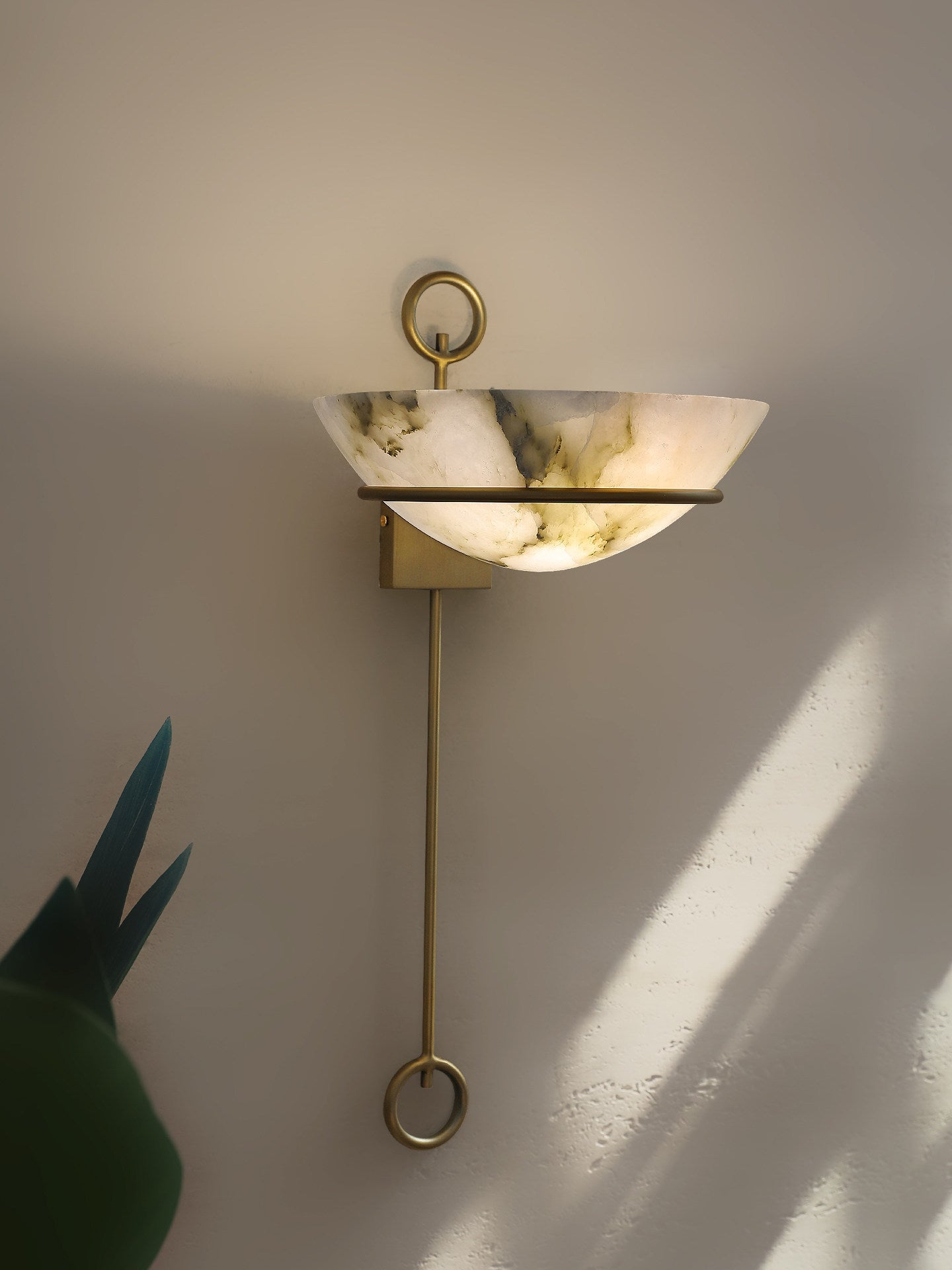 Tether Alabaster Wall Light-Neutral Decor