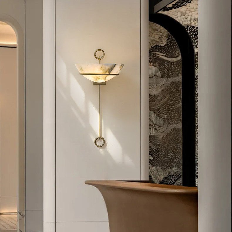 Tether Alabaster Wall Light-Neutral Decor