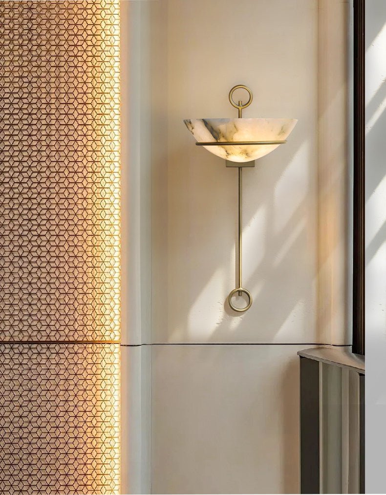 Tether Alabaster Wall Light-Neutral Decor