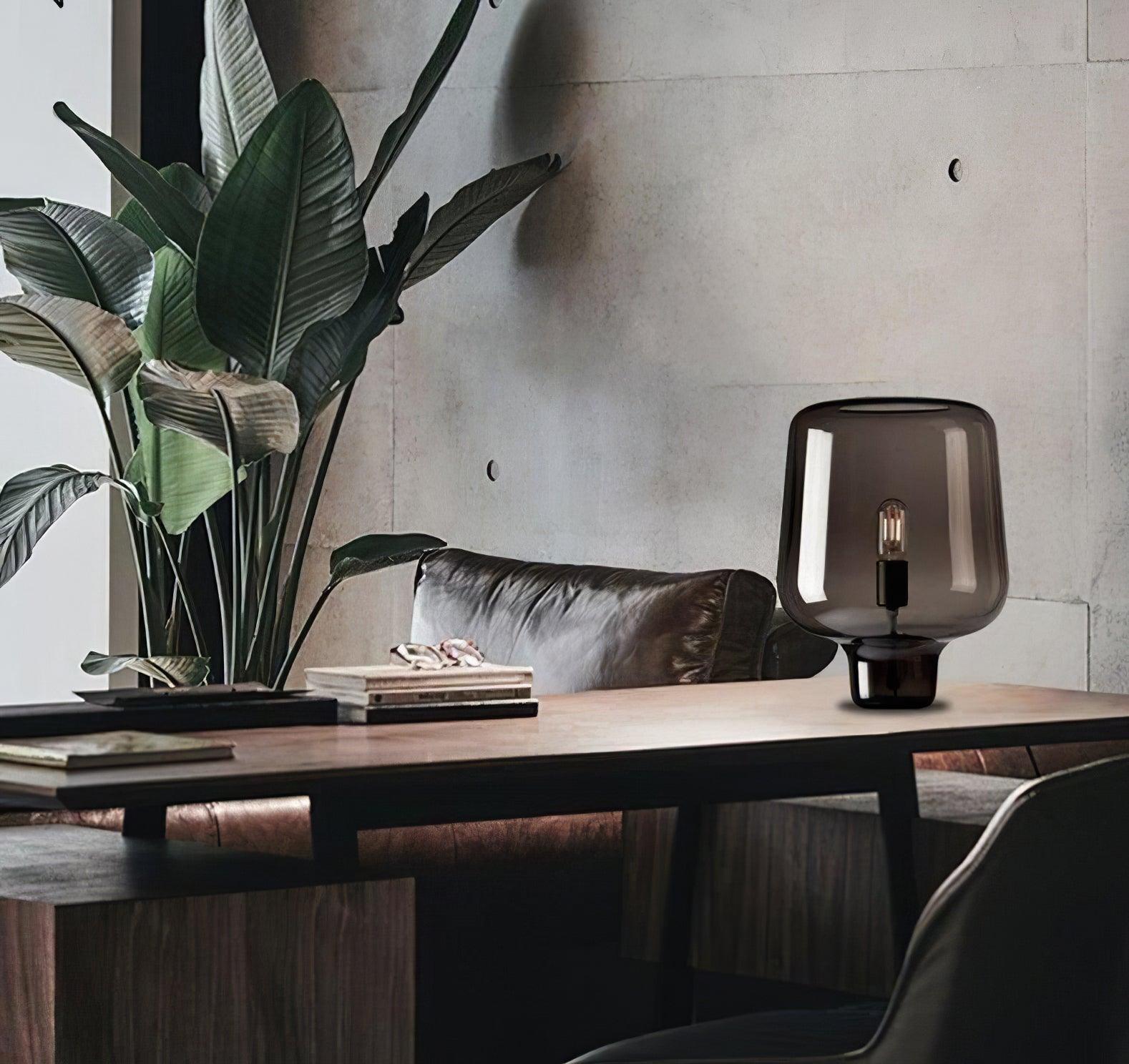 Eanlari Glass Contemporary Table Lamp-Neutral Decor