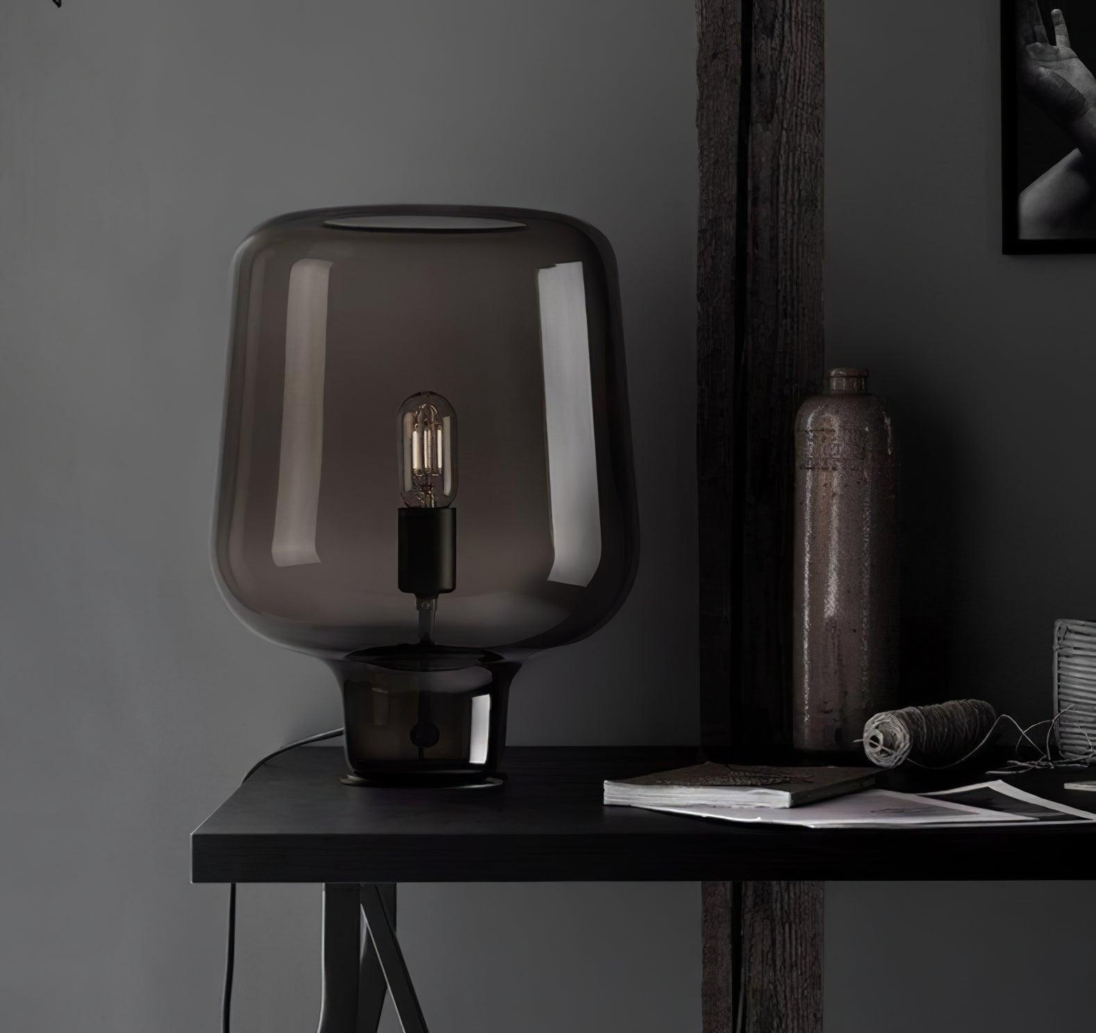 Eanlari Glass Contemporary Table Lamp-Neutral Decor