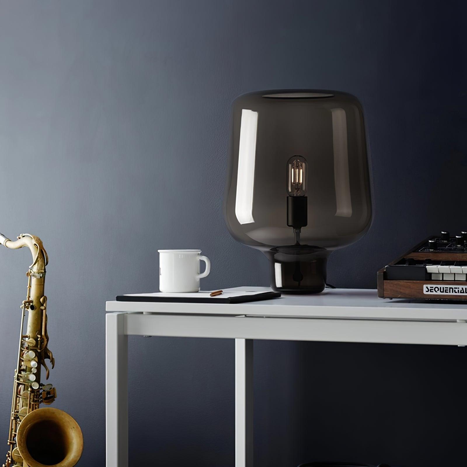 Eanlari Glass Contemporary Table Lamp-Neutral Decor
