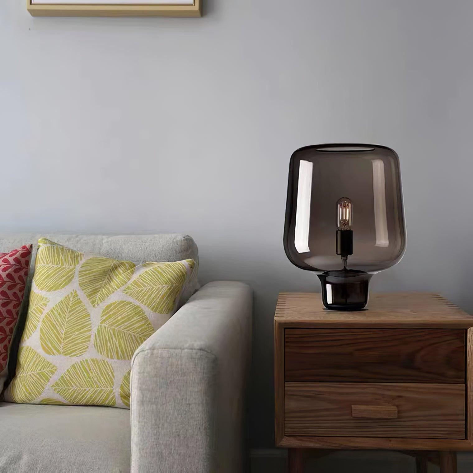 Eanlari Glass Contemporary Table Lamp-Neutral Decor