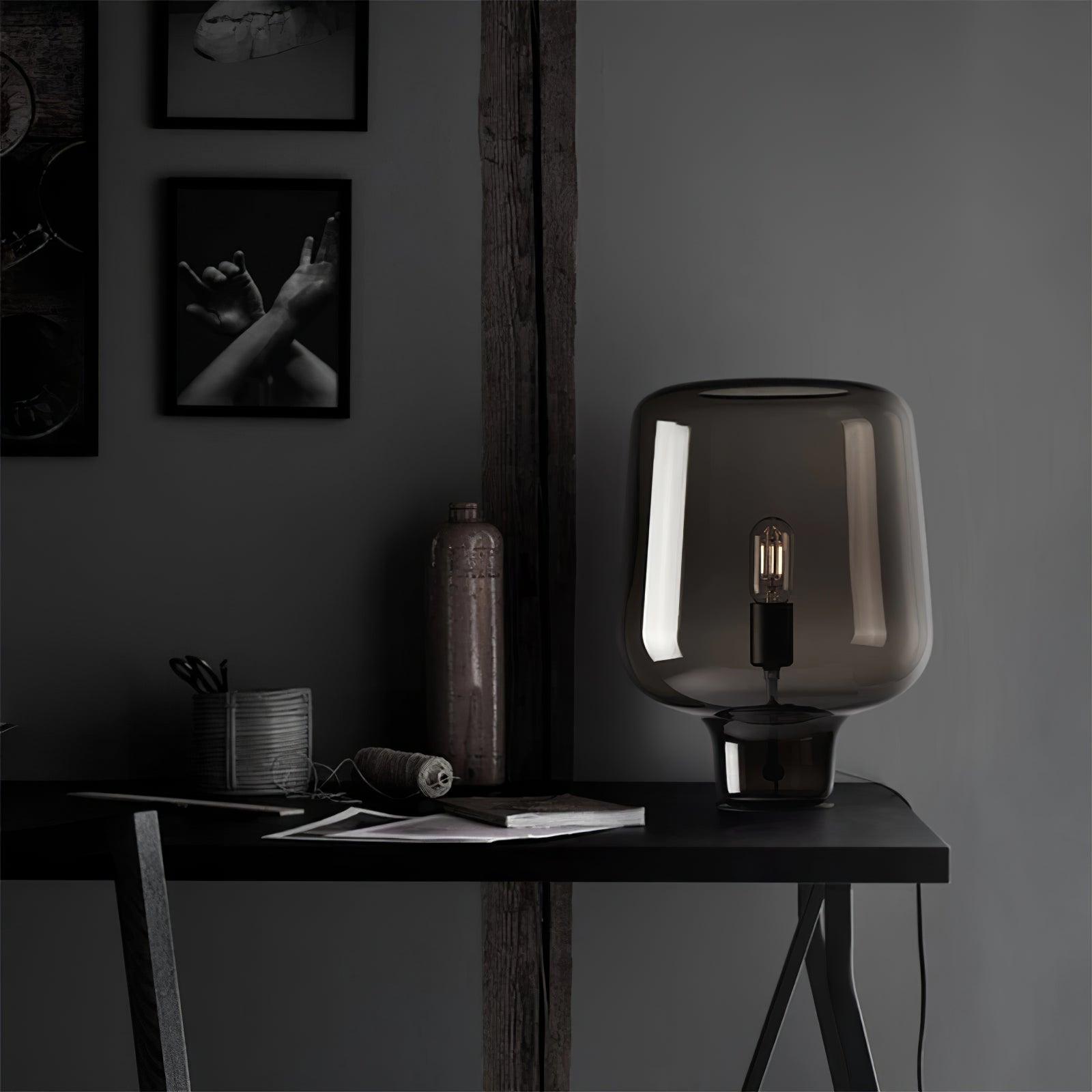 Eanlari Glass Contemporary Table Lamp-Neutral Decor