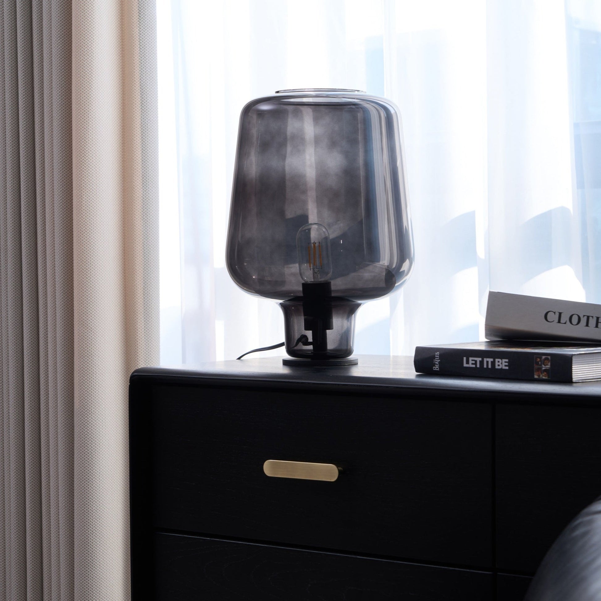 Eanlari Glass Contemporary Table Lamp-Neutral Decor