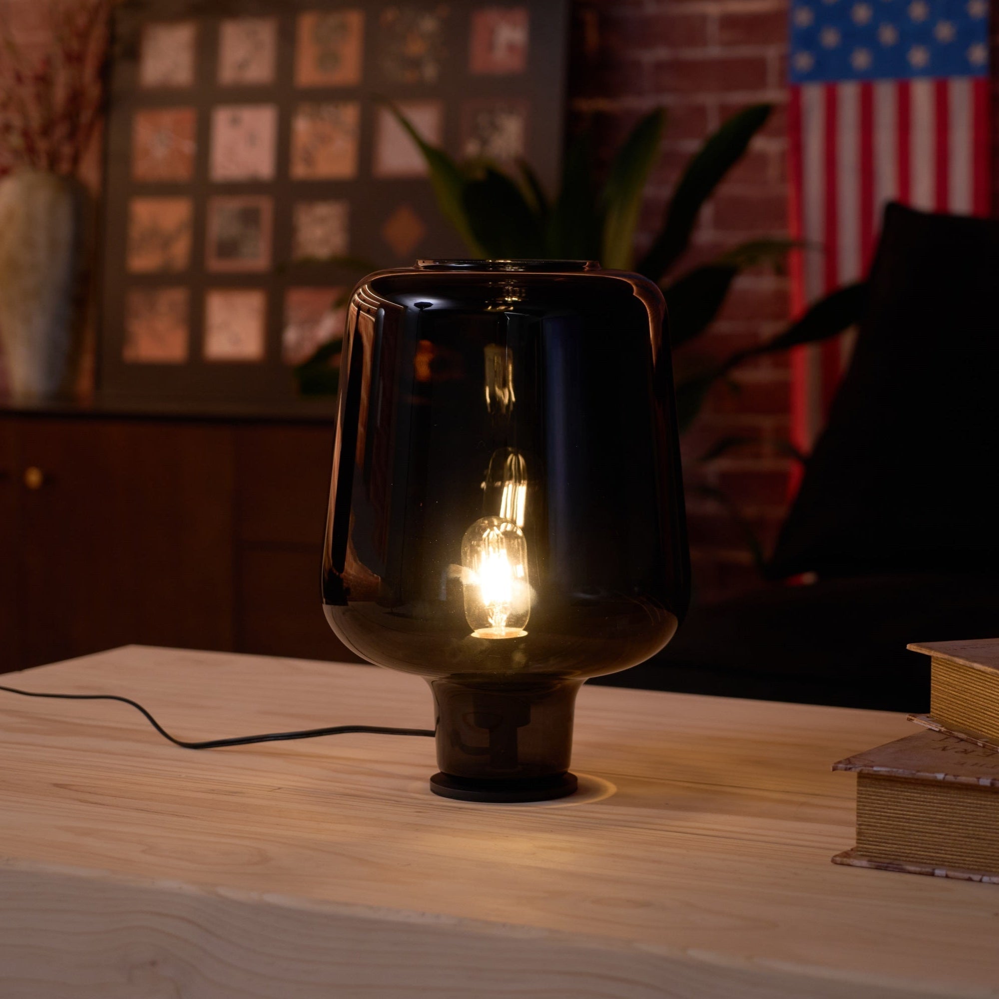 Eanlari Glass Contemporary Table Lamp-Neutral Decor