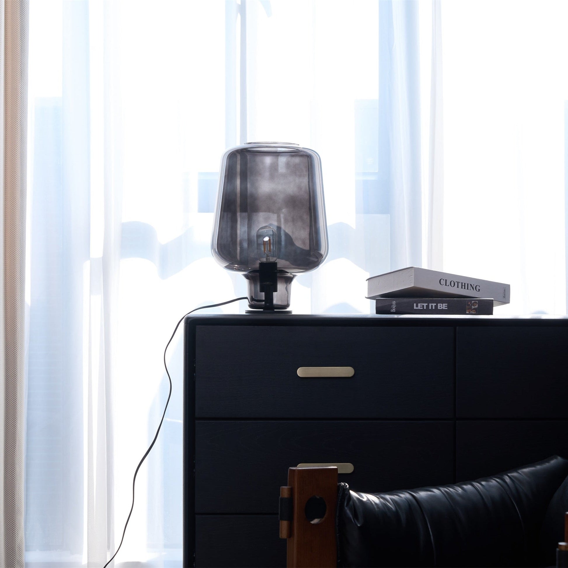 Eanlari Glass Contemporary Table Lamp-Neutral Decor