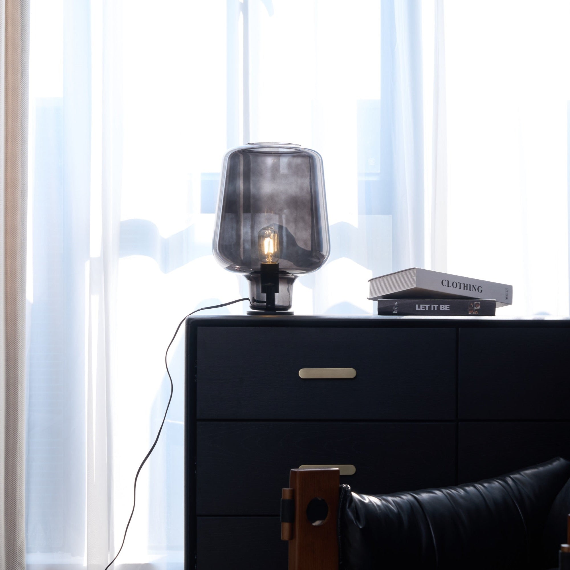 Eanlari Glass Contemporary Table Lamp-Neutral Decor