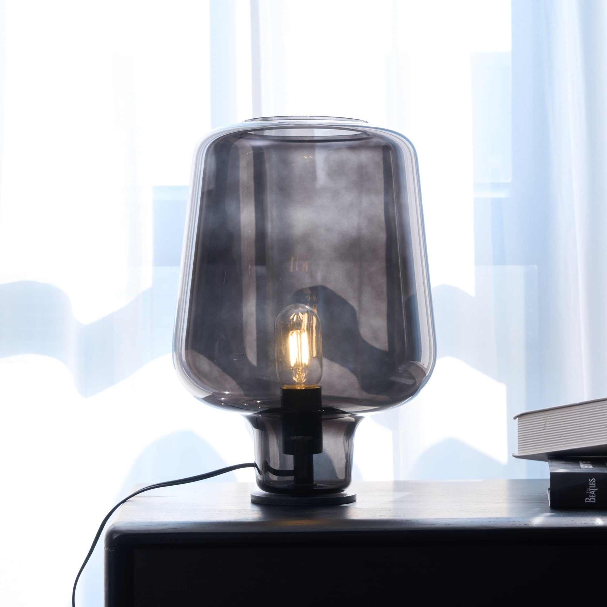 Eanlari Glass Contemporary Table Lamp-Neutral Decor