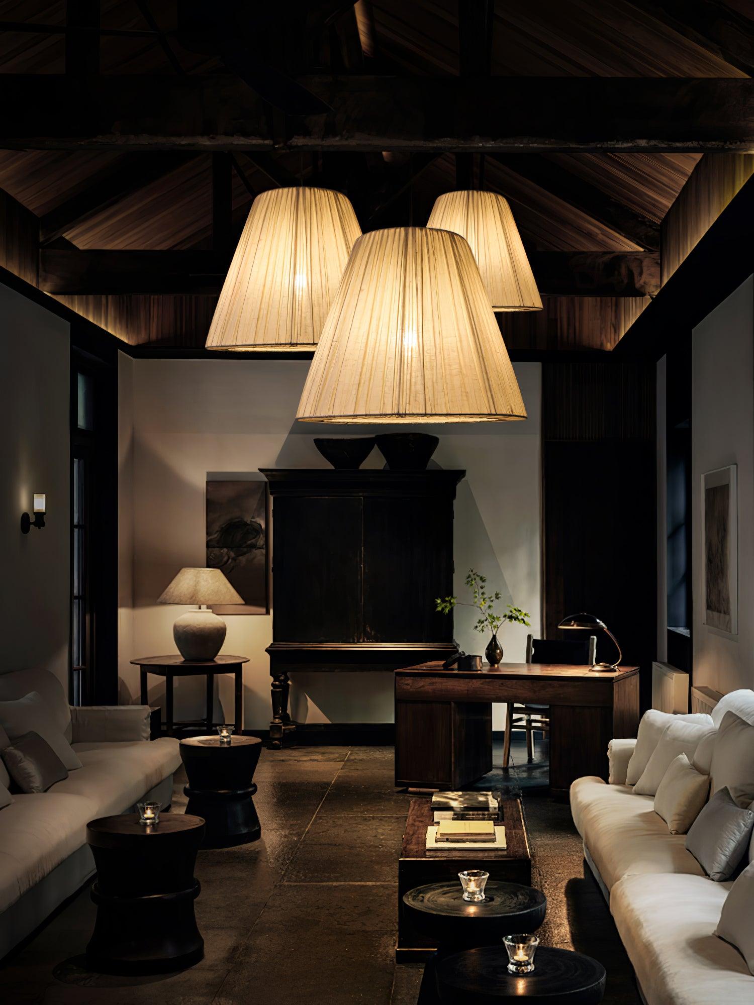 Docan Fabric Retro Pendant Lamp-Neutral Decor