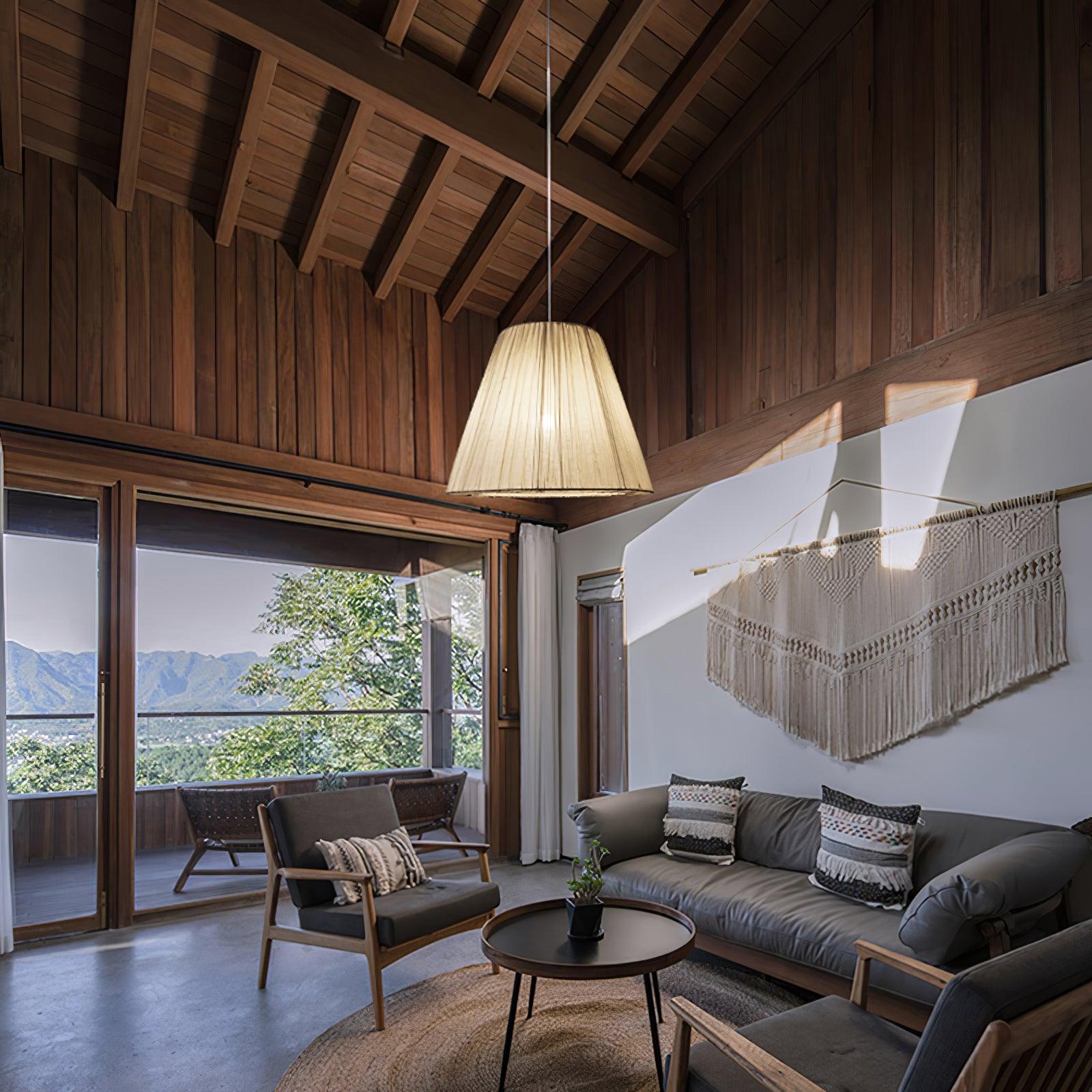 Docan Fabric Retro Pendant Lamp-Neutral Decor
