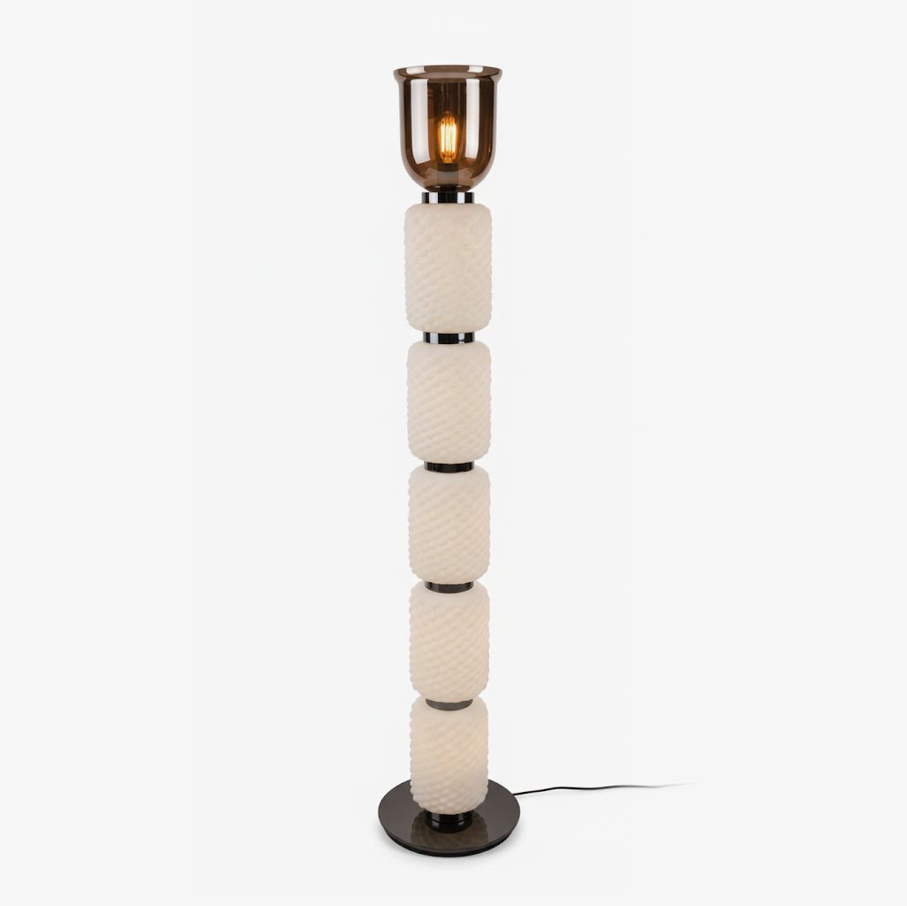 Textured Layered Glass Floor Light-Neutral Decor