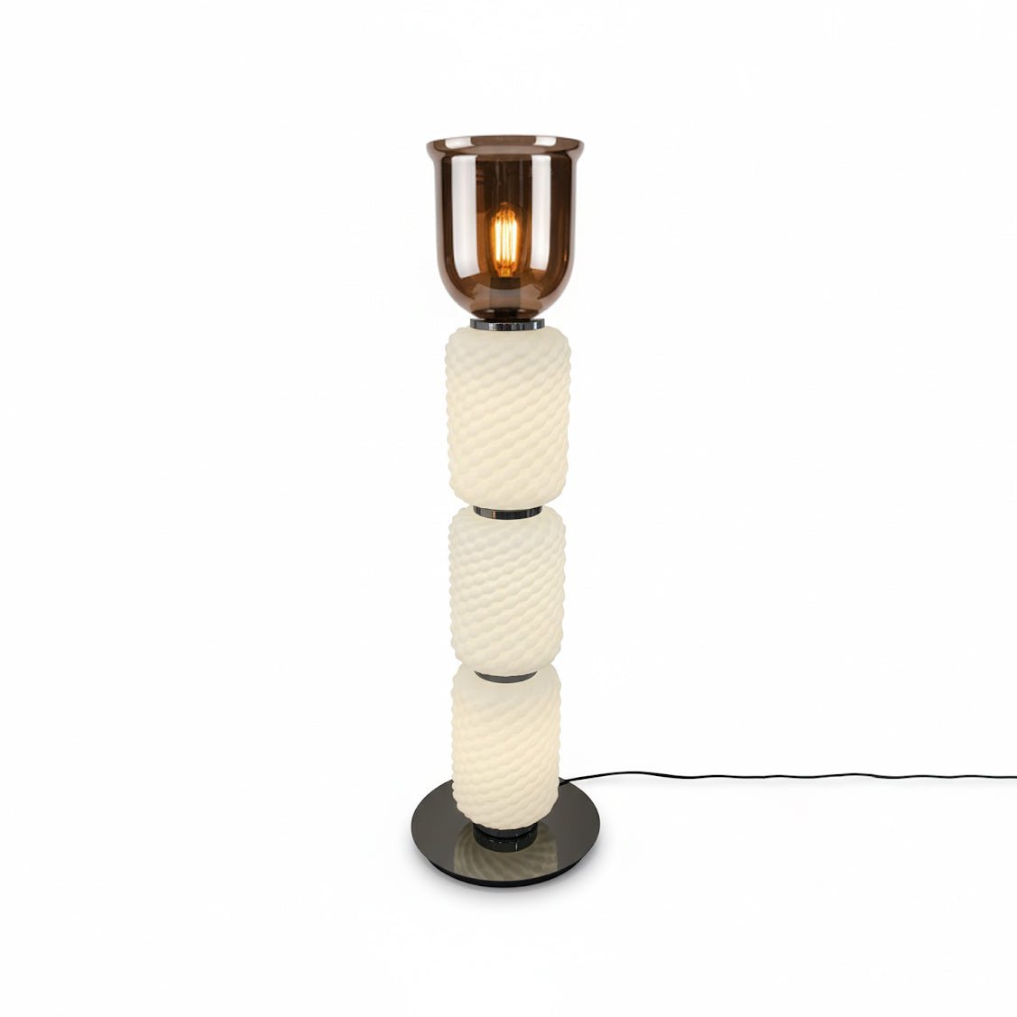 Textured Layered Glass Floor Light-Neutral Decor