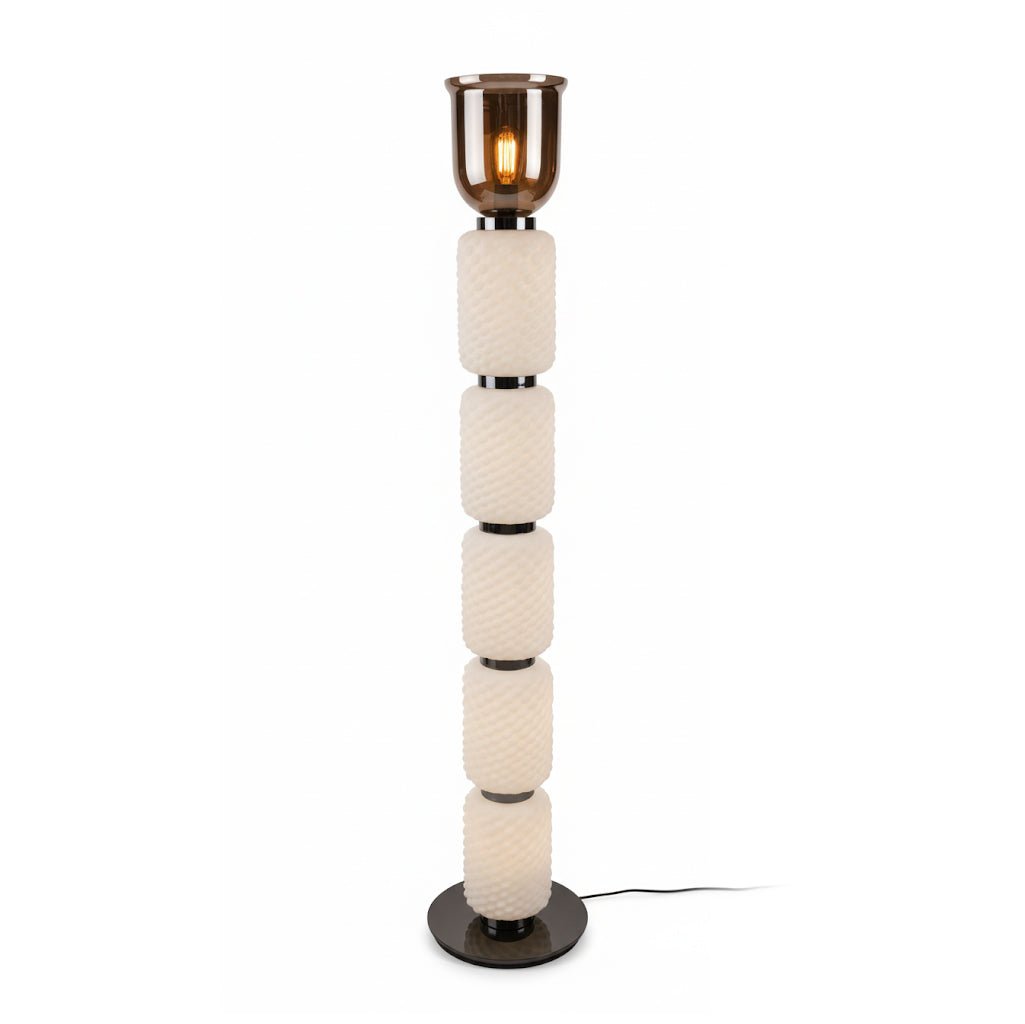 Textured Layered Glass Floor Light-Neutral Decor