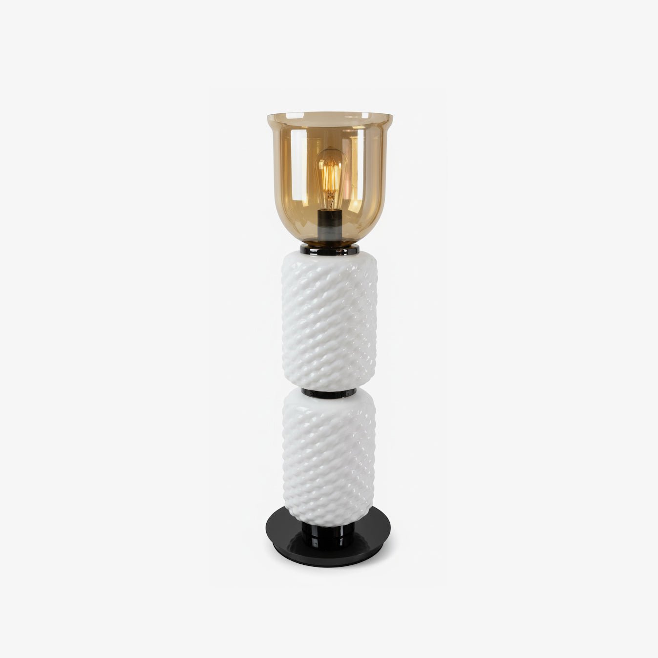 Textured Layered Glass table Light-Neutral Decor