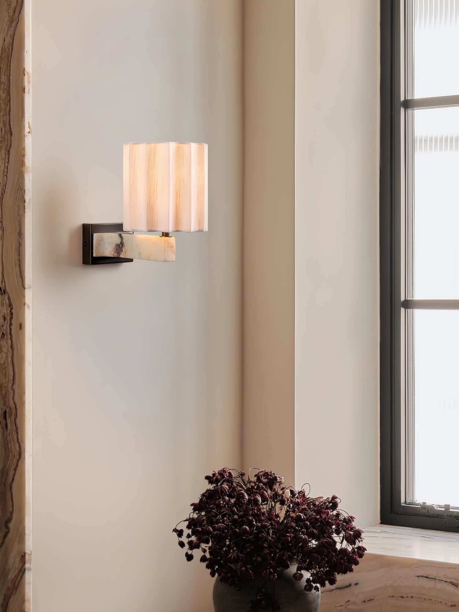 Thylor Shade Wall Sconce-Neutral Decor