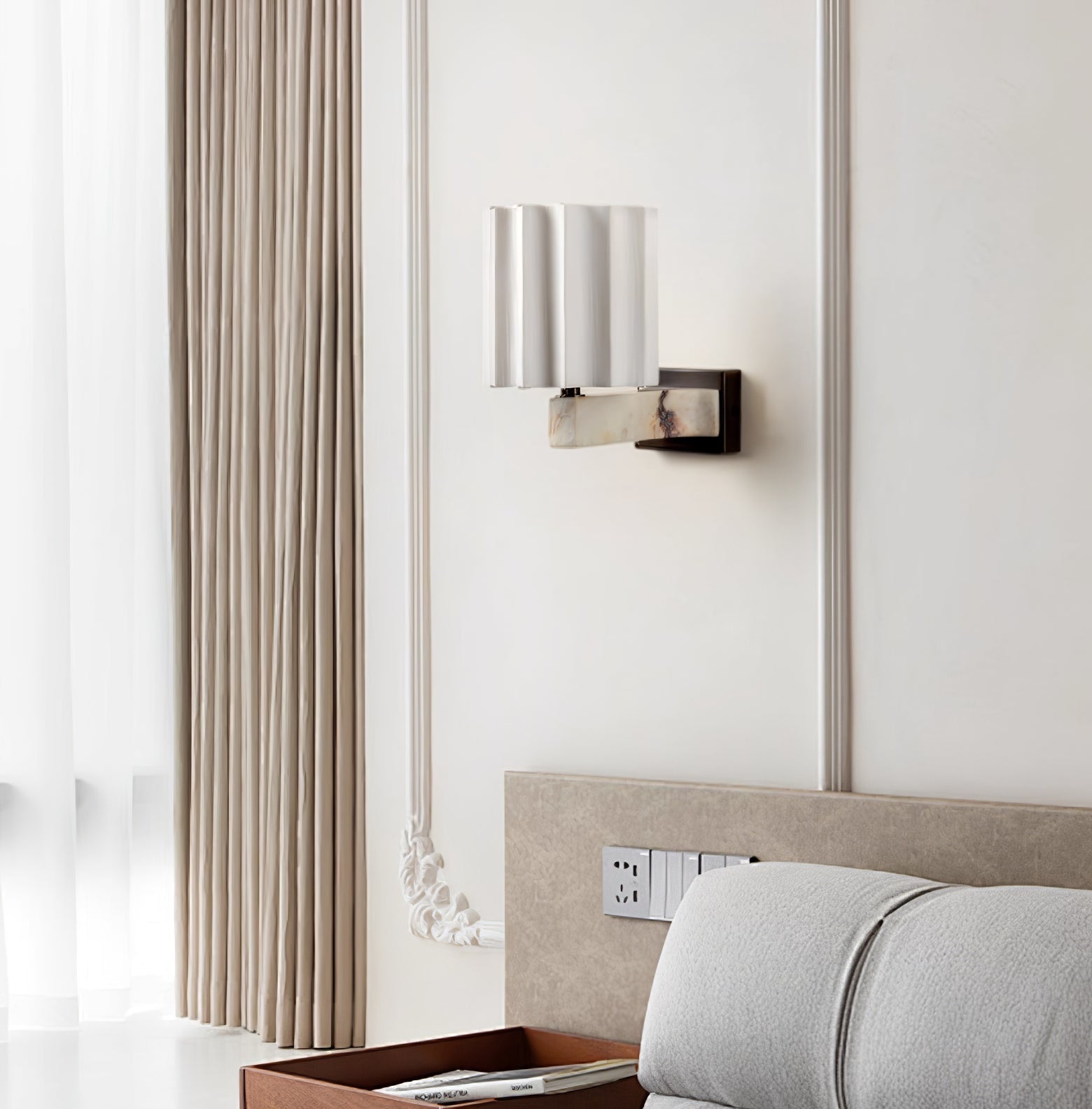 Thylor Shade Wall Sconce-Neutral Decor
