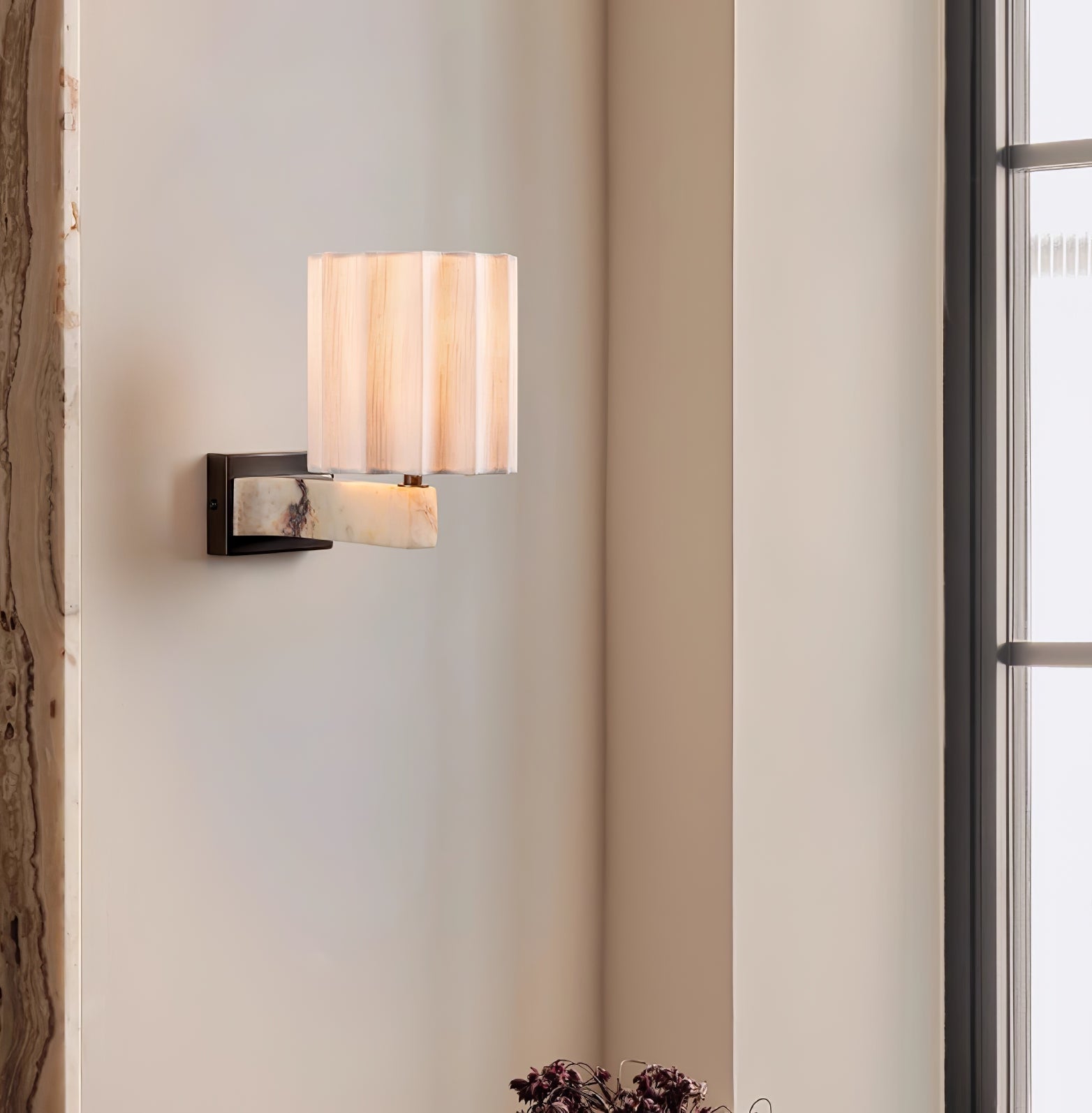 Thylor Shade Wall Sconce-Neutral Decor