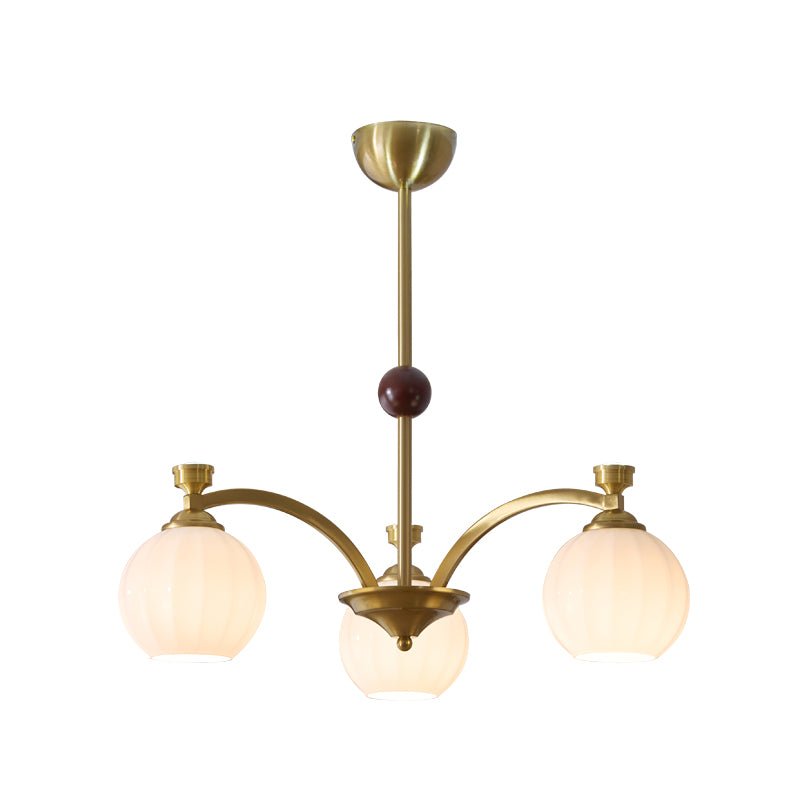 Usilia Elegance Vintage Glass Wood Chandelier-Neutral Decor