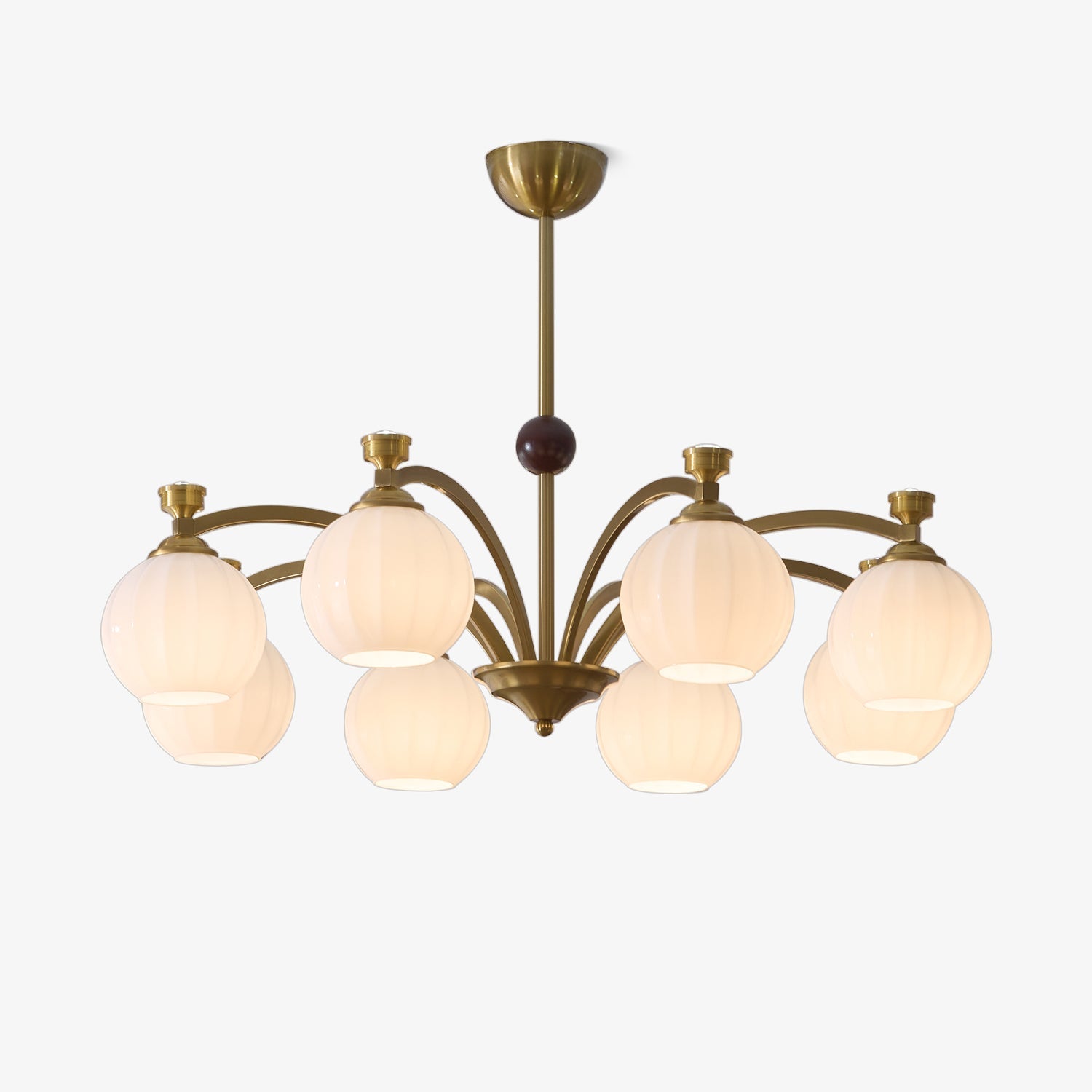 Usilia Elegance Vintage Glass Wood Chandelier-Neutral Decor