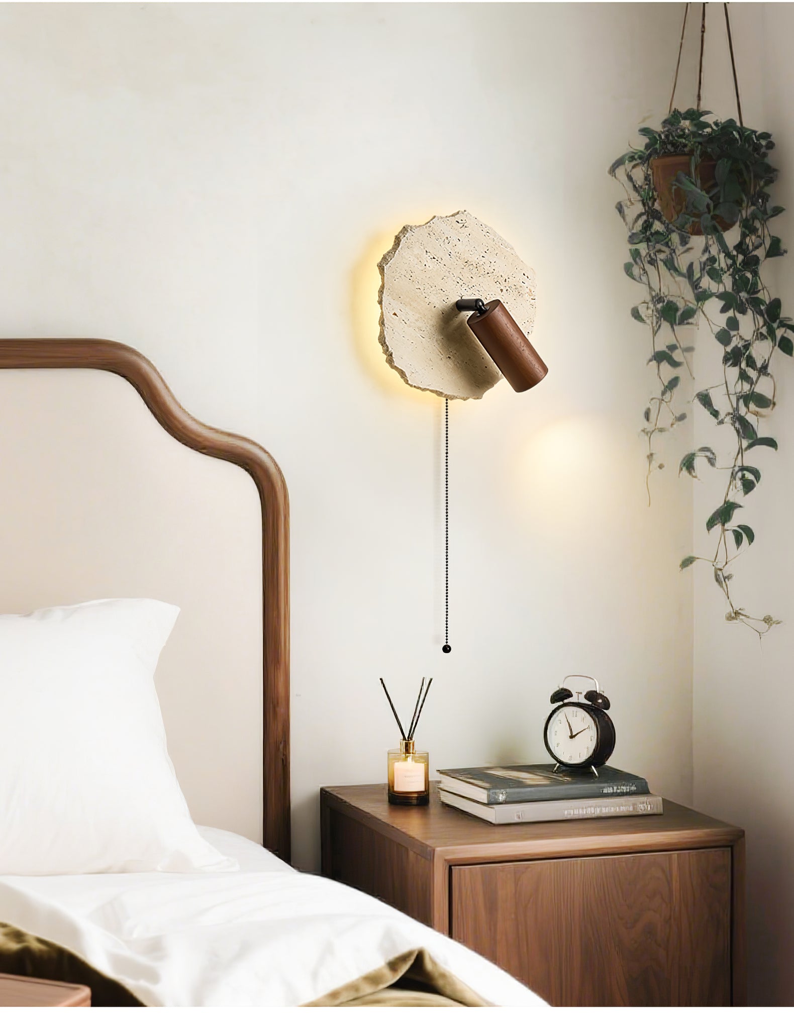 Cleo Travertine Wall Light-Neutral Decor