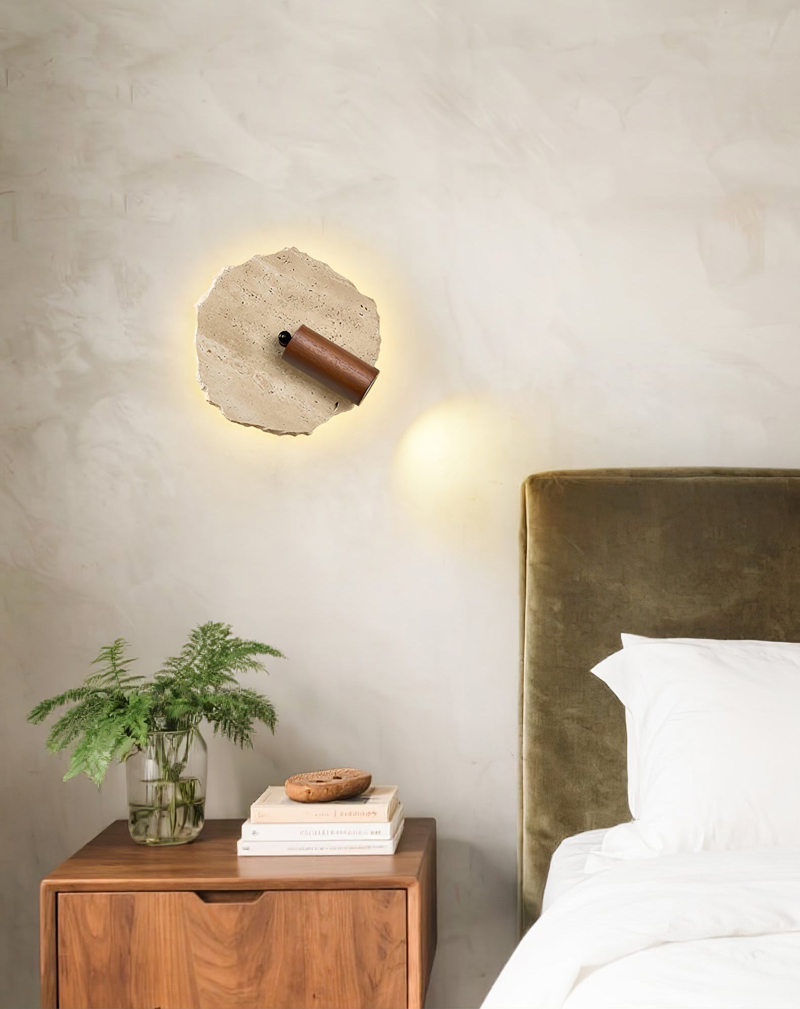 Cleo Travertine Wall Light-Neutral Decor