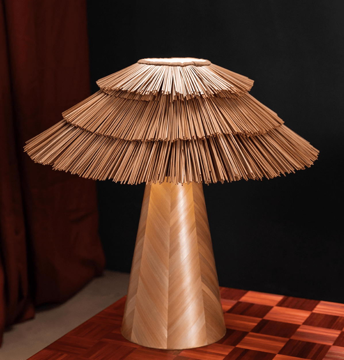 Thatch Table Lamp-Neutral Decor