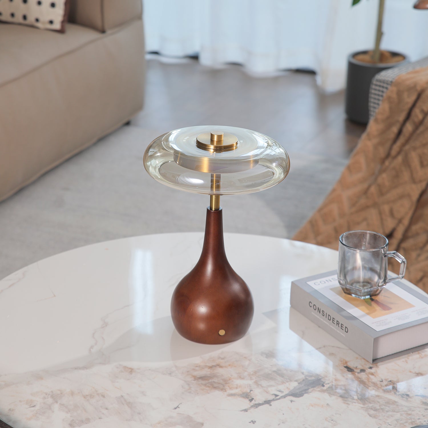 Airdes Wood Vintage Table Lamp-Neutral Decor