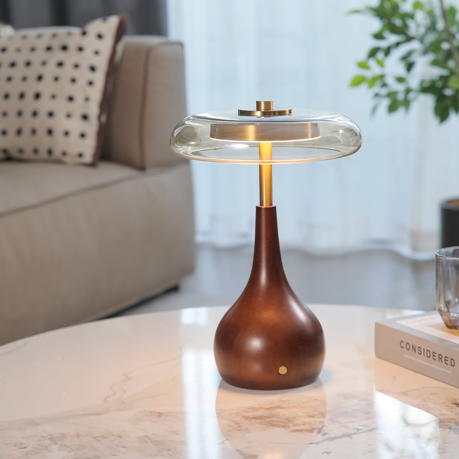 Airdes Wood Vintage Table Lamp-Neutral Decor