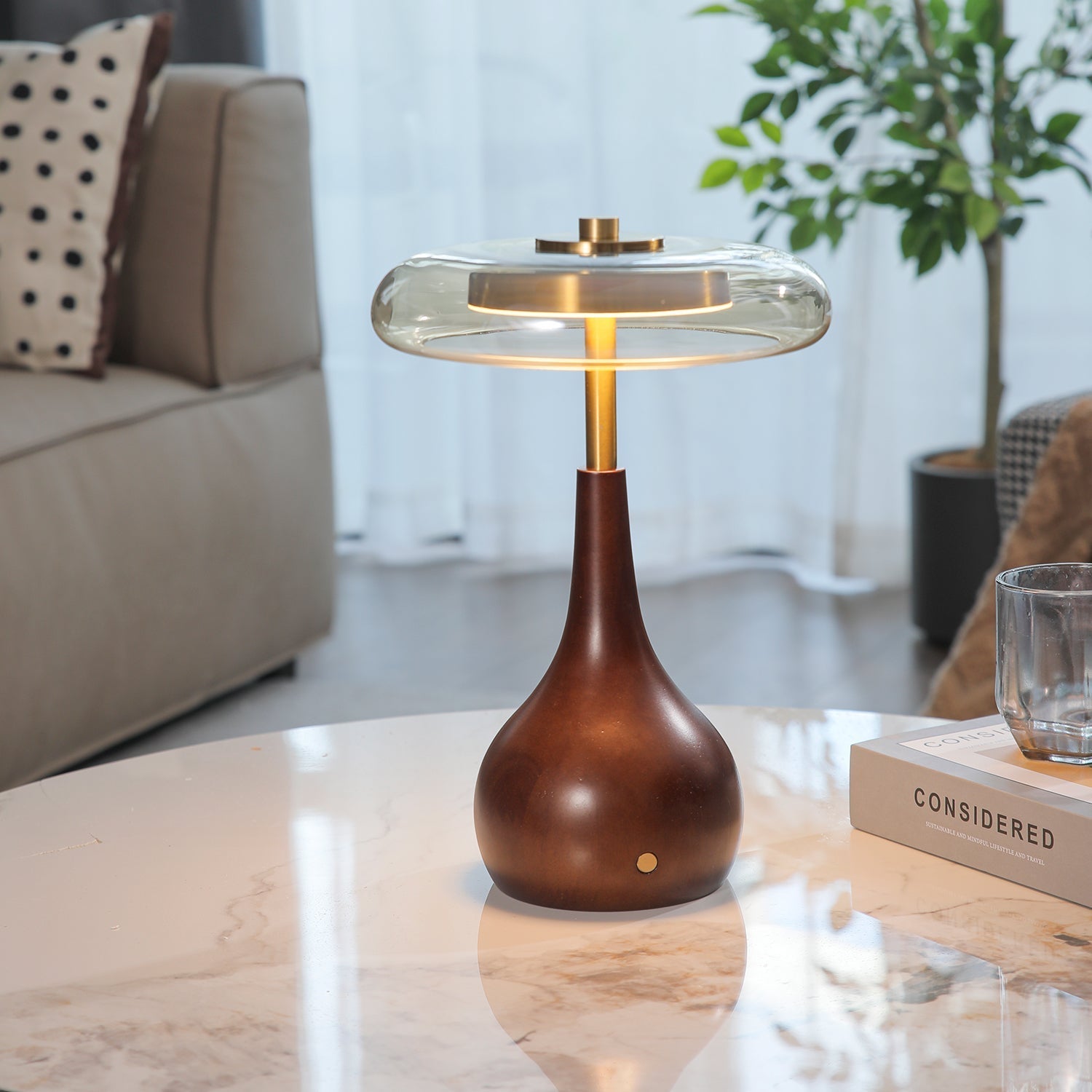 Airdes Wood Vintage Table Lamp-Neutral Decor