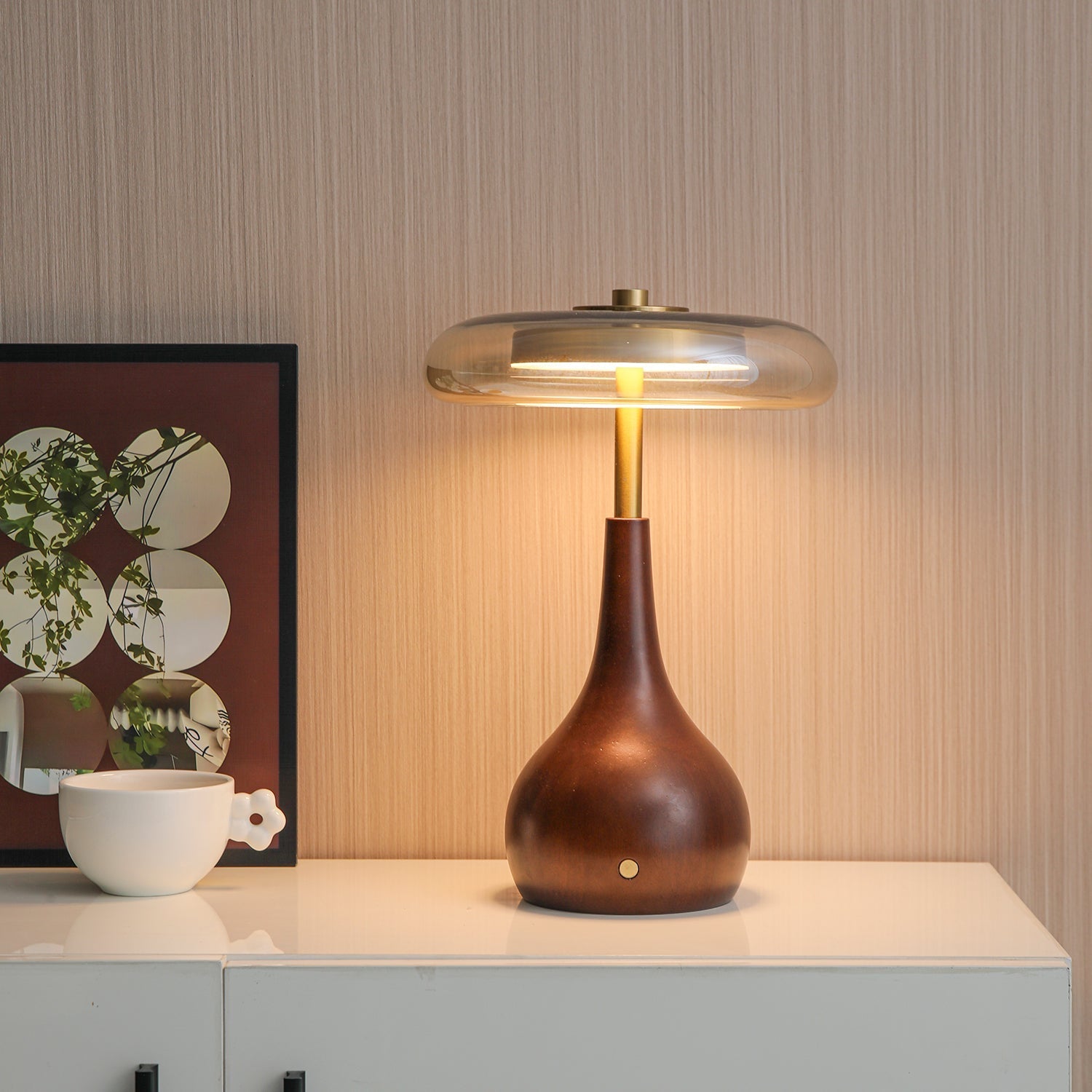 Airdes Wood Vintage Table Lamp-Neutral Decor