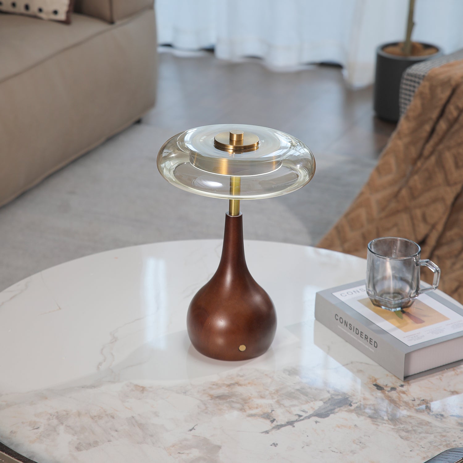 Airdes Wood Vintage Table Lamp-Neutral Decor