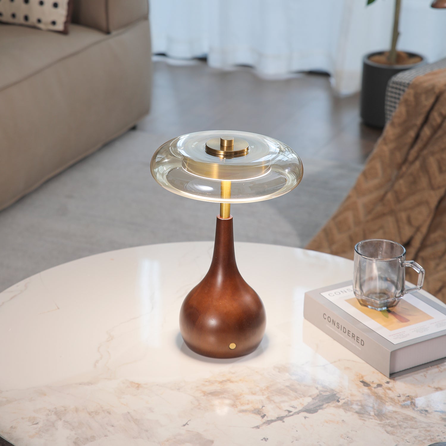 Airdes Wood Vintage Table Lamp-Neutral Decor