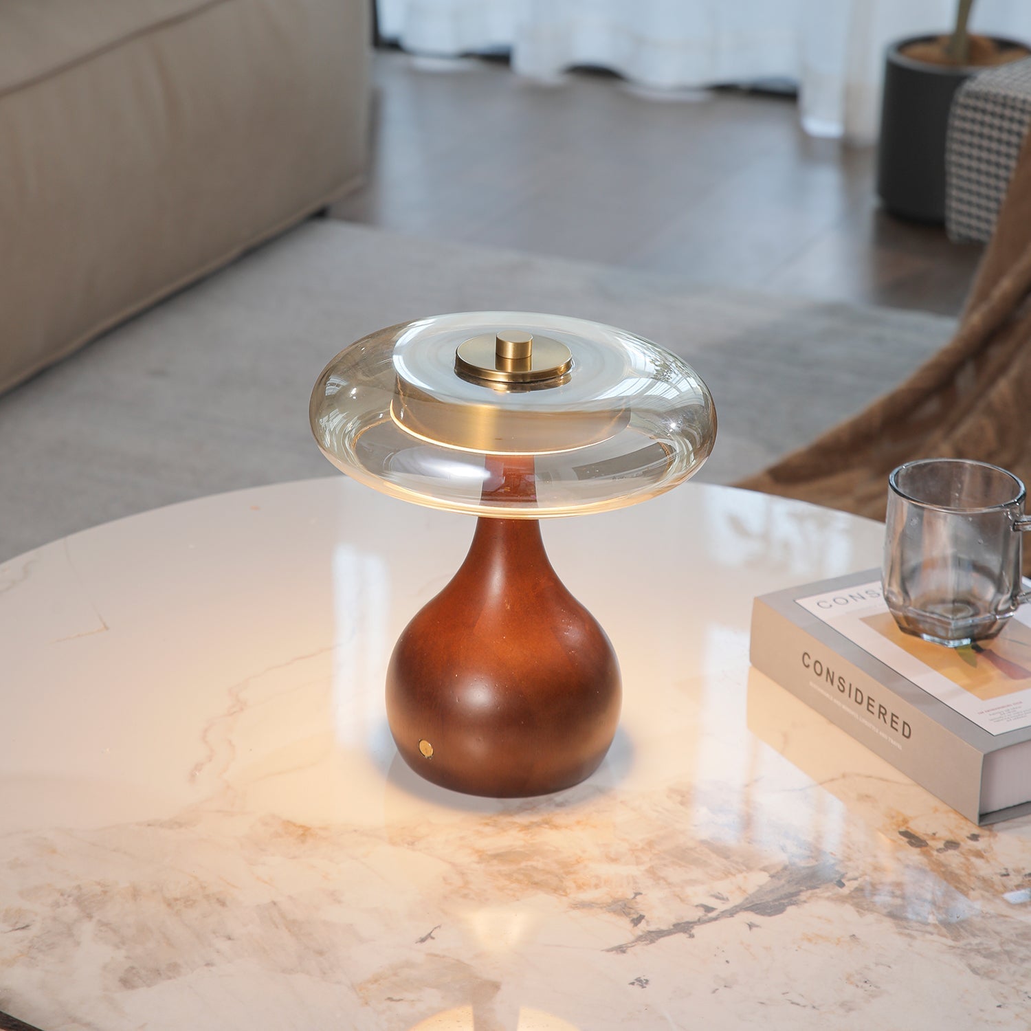 Airdes Wood Vintage Table Lamp-Neutral Decor