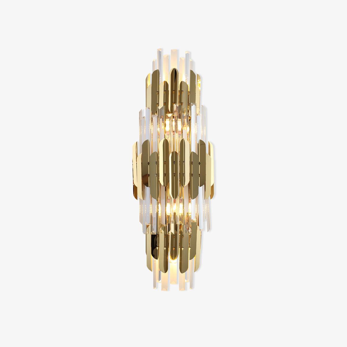 Riven Nordic Art Three Layer Crystal Wall Light-Neutral Decor