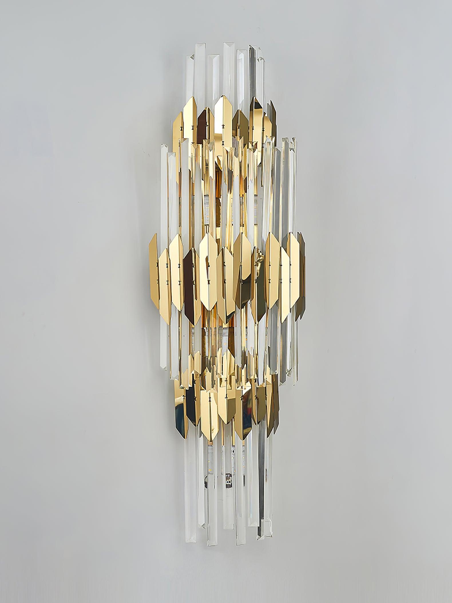 Riven Nordic Art Three Layer Crystal Wall Light-Neutral Decor