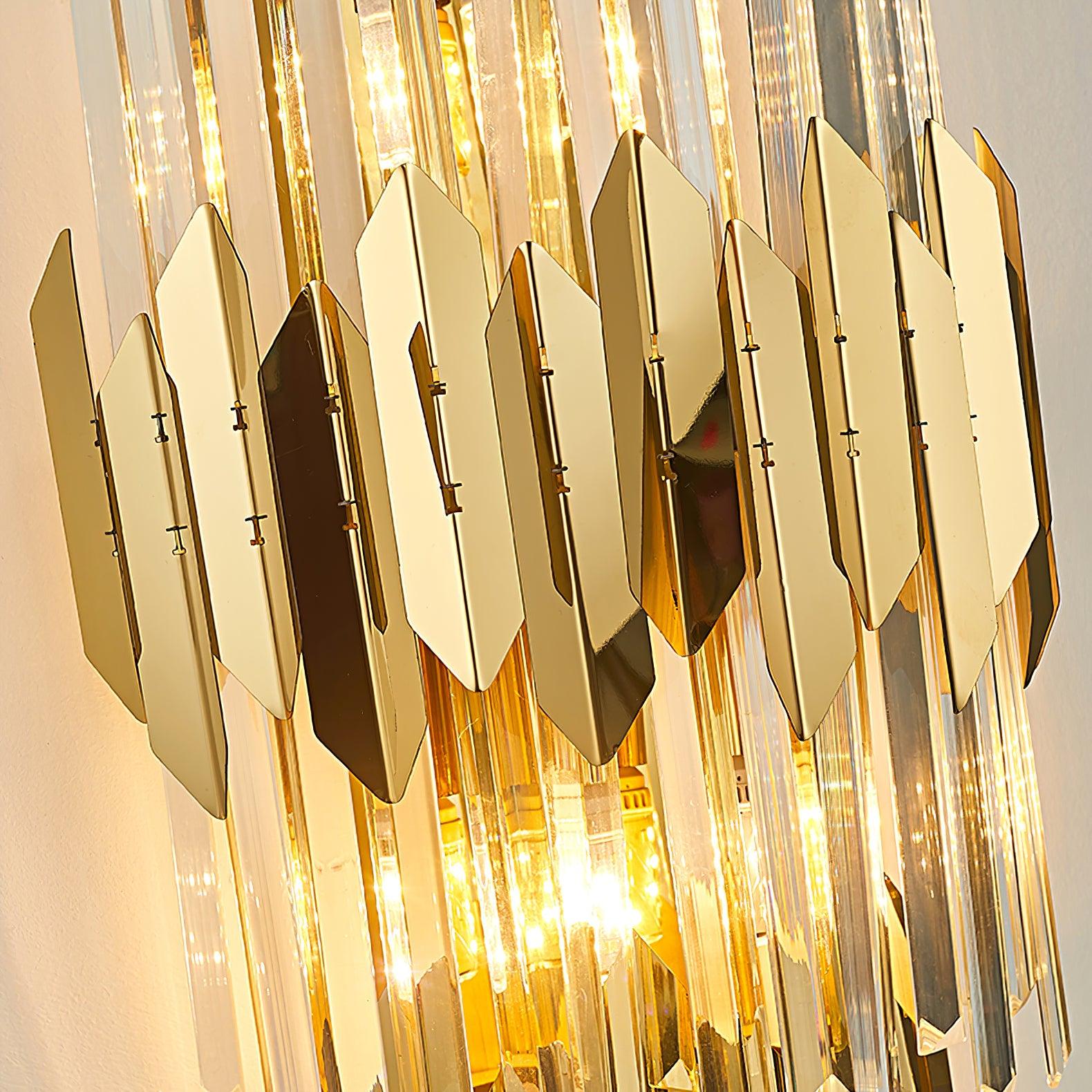 Riven Nordic Art Three Layer Crystal Wall Light-Neutral Decor