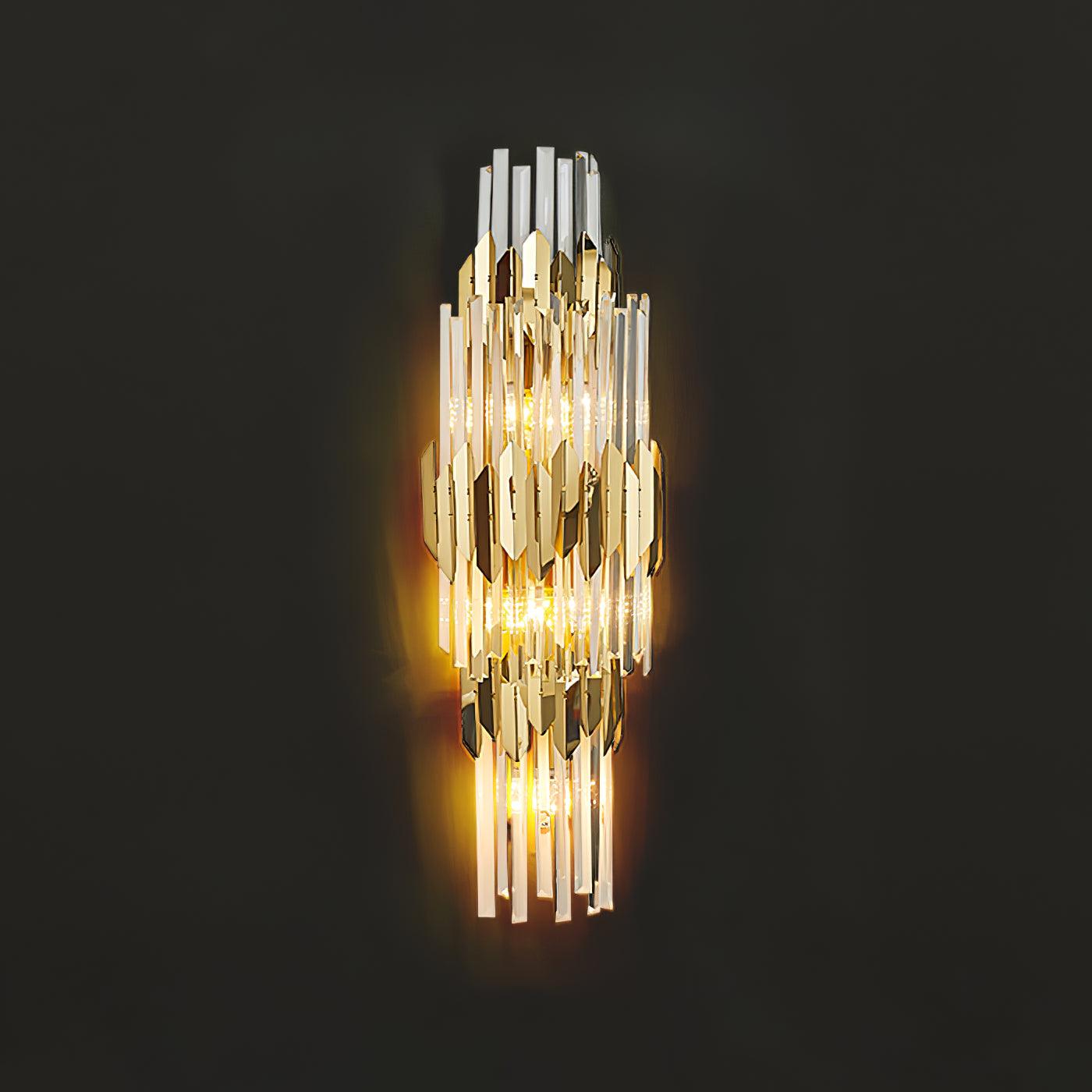 Riven Nordic Art Three Layer Crystal Wall Light-Neutral Decor