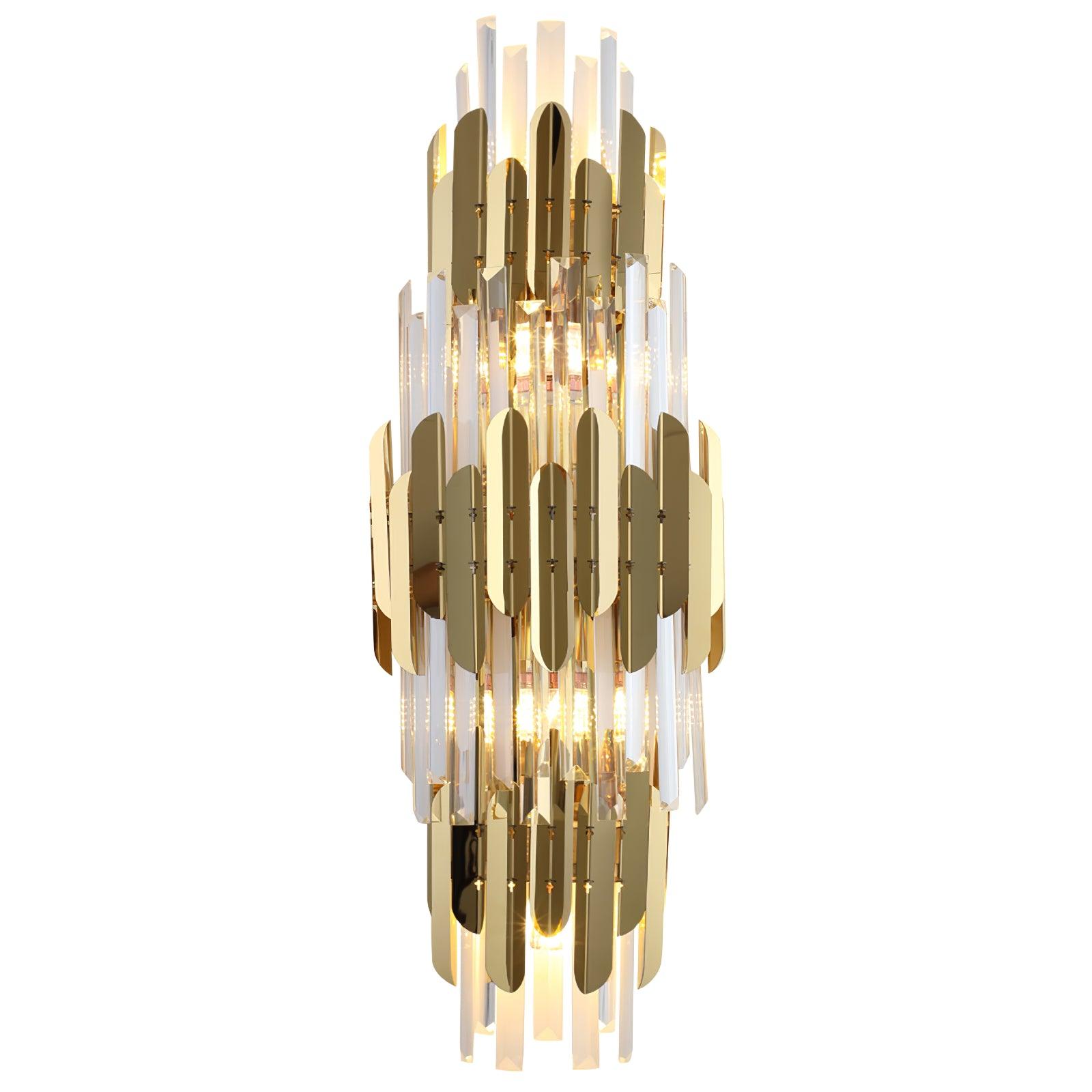 Riven Nordic Art Three Layer Crystal Wall Light-Neutral Decor