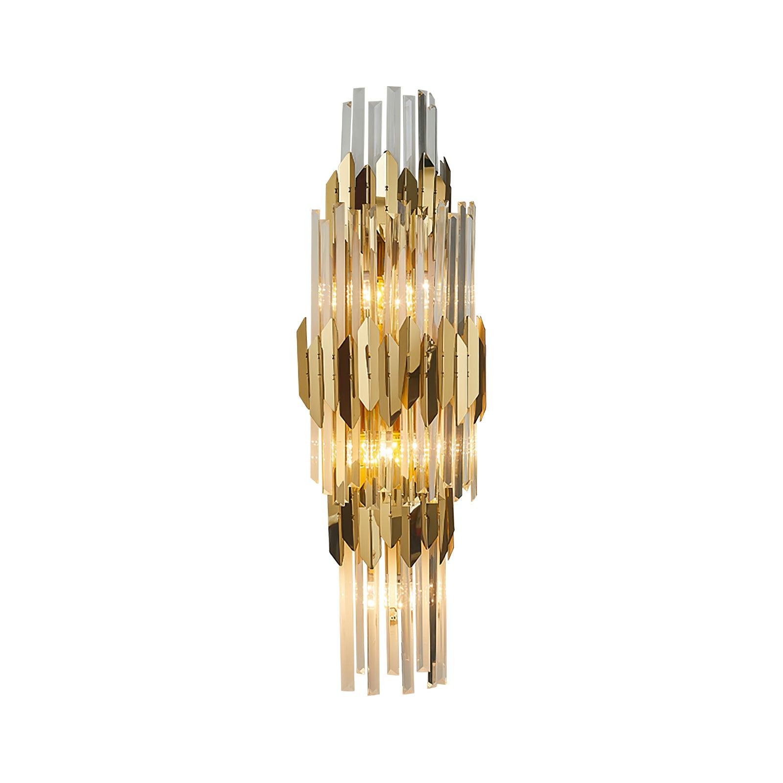 Riven Nordic Art Three Layer Crystal Wall Light-Neutral Decor