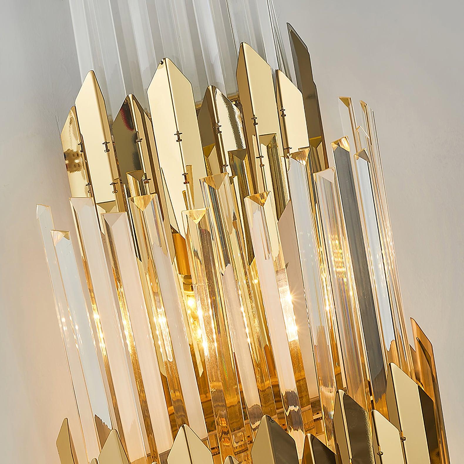Riven Nordic Art Three Layer Crystal Wall Light-Neutral Decor