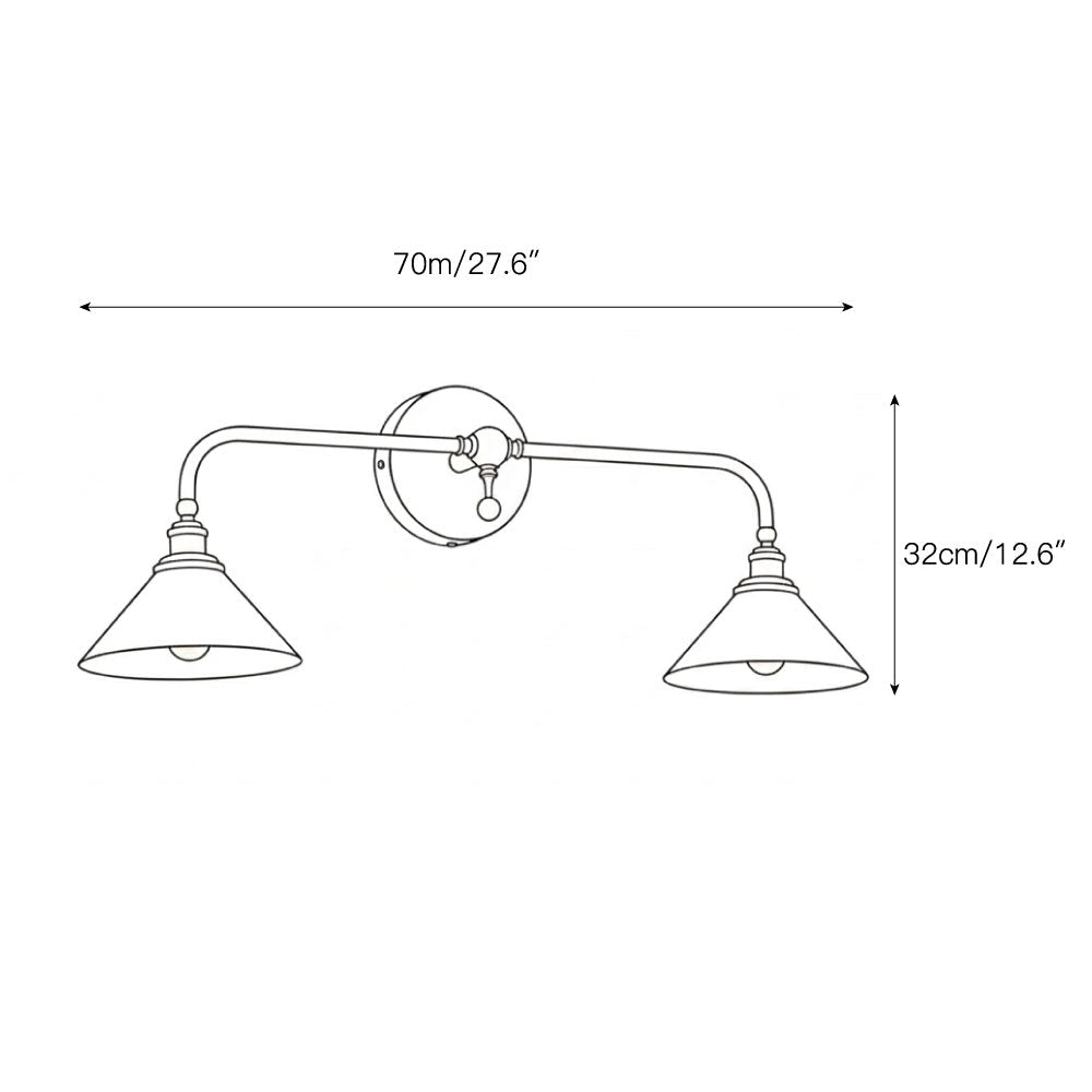 The two-headed version of the Thetford Wall Sconce in a clean white finish.