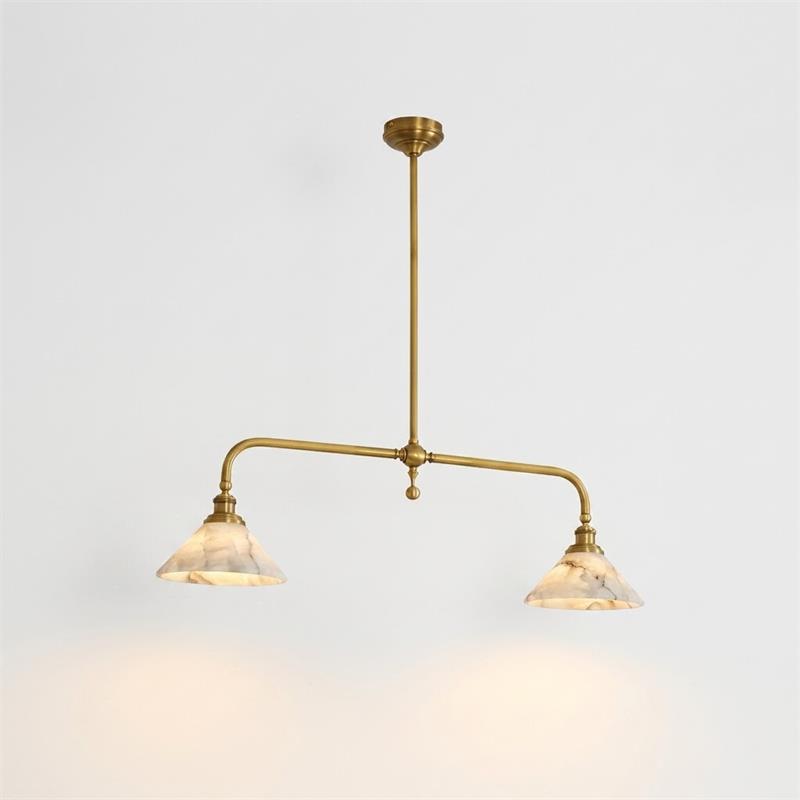 Dimension diagram for the 55.1-inch Thetford pendant light.